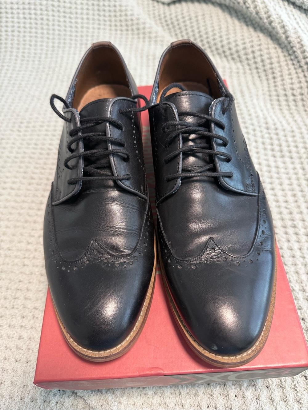 Johnston & Murphy Conard Black Leather Wingtip